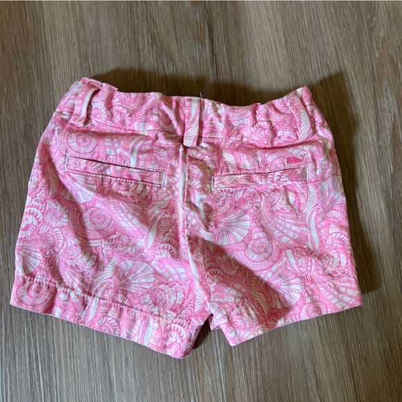 Vineyard Vines Girls Sea Shell Pink cotton shorts 4T - Picture 2 of 6